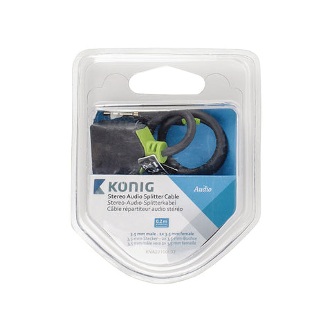 Câble audio M 3,5mm - 2x 3,5mm F 0,20m