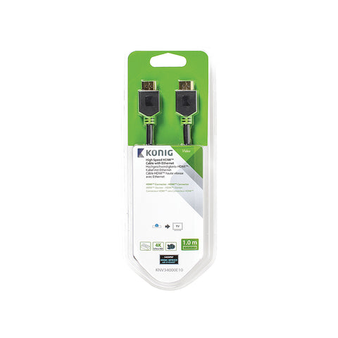 Câble HDMI avec Ethernet Noir 1m