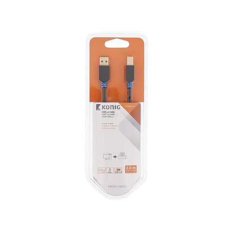 Câble USB 3.0 mâle A - mâle B 2m