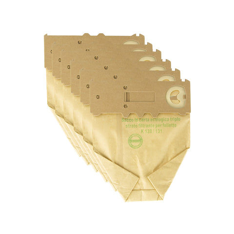 Sacs VK130 VK131 en papier – Pièces de rechange compatibles Folletto (6 pièces)