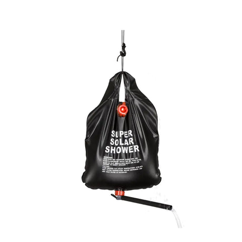 Douche de camping avec siphon et panneau solaire 10l