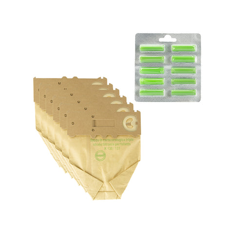 Kit Pièces Détachées VK130 VK131 – 12 Sacs + 12 Désodorisants Universels