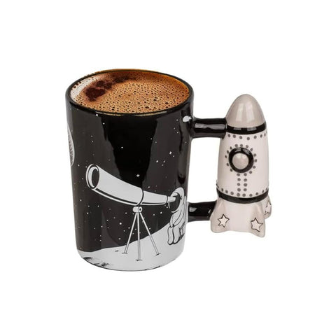 Mug Space avec anse Fusée 14x12cm
