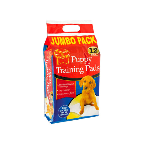 Tappetini igienici cani Pride & Groom - Set 12 pezzi 50x40cm Puppy Training Pads super assorbenti