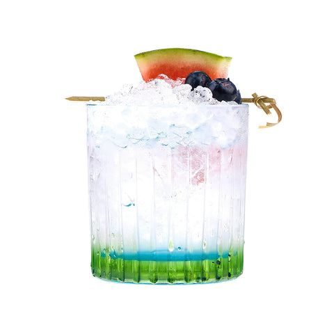 6 verres Gipsy transparents/verts 360 ml