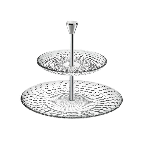 Support à Gâteau en Verre Galassia à 2 Niveaux