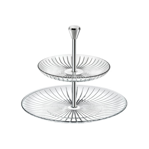 Présentoir en verre à 2 étages Sunbeam