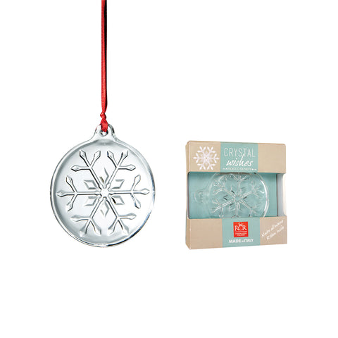 Pendentif Flocon de Neige en Verre 91mm