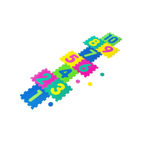 Tappetino Puzzle  In Schiuma Con 10 Lastre