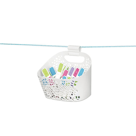 20 pinces à linge avec panier
