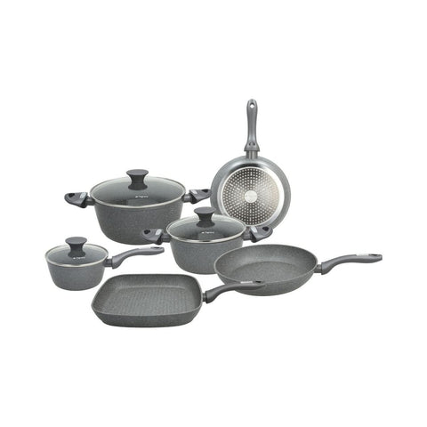 Set Batteria 9 Pezzi Antiaderente in Alluminio Mythos