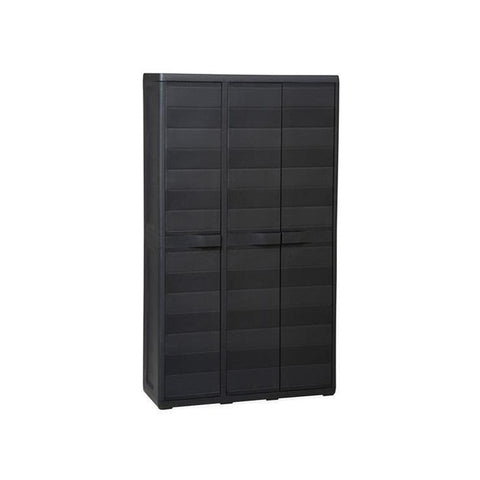 Armoire Elegance 3 Portes Noir/Gris Tourterelle
