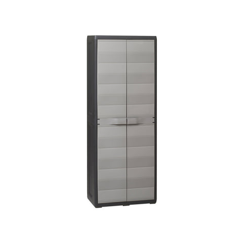 Armoire Elegance Tout Hauteur Noir/Gris Tourterelle