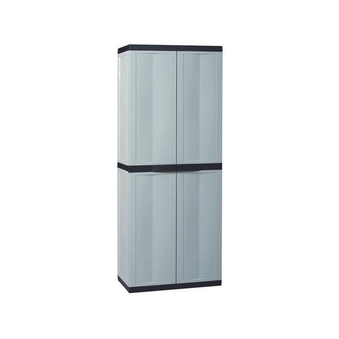 Armoire haute à 2 portes et 3 étagères réglables 37x65x165cm