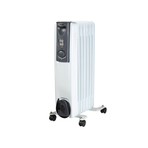 Radiatore A Olio 7 Elementi Bianco 1500w