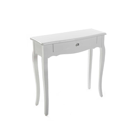 Table console d'entrée en bois blanc 80x30x80cm