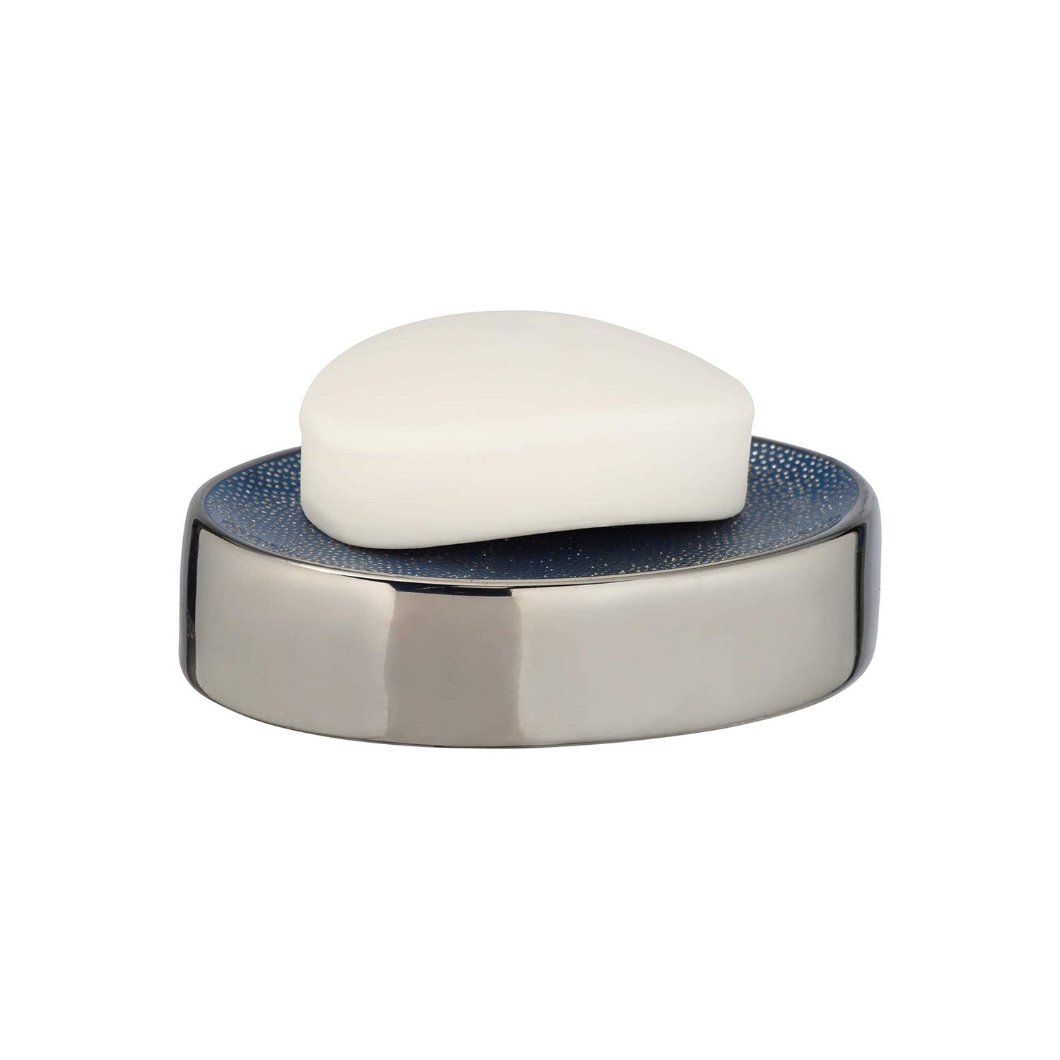 immagine-1-wenko-dispenser-per-sapone-in-ceramica-nuria-argento-e-blu-ean-4008838293997