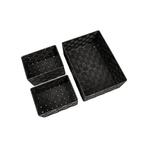 Ensemble de 3 boîtes de rangement universelles Adria Organizer Noires