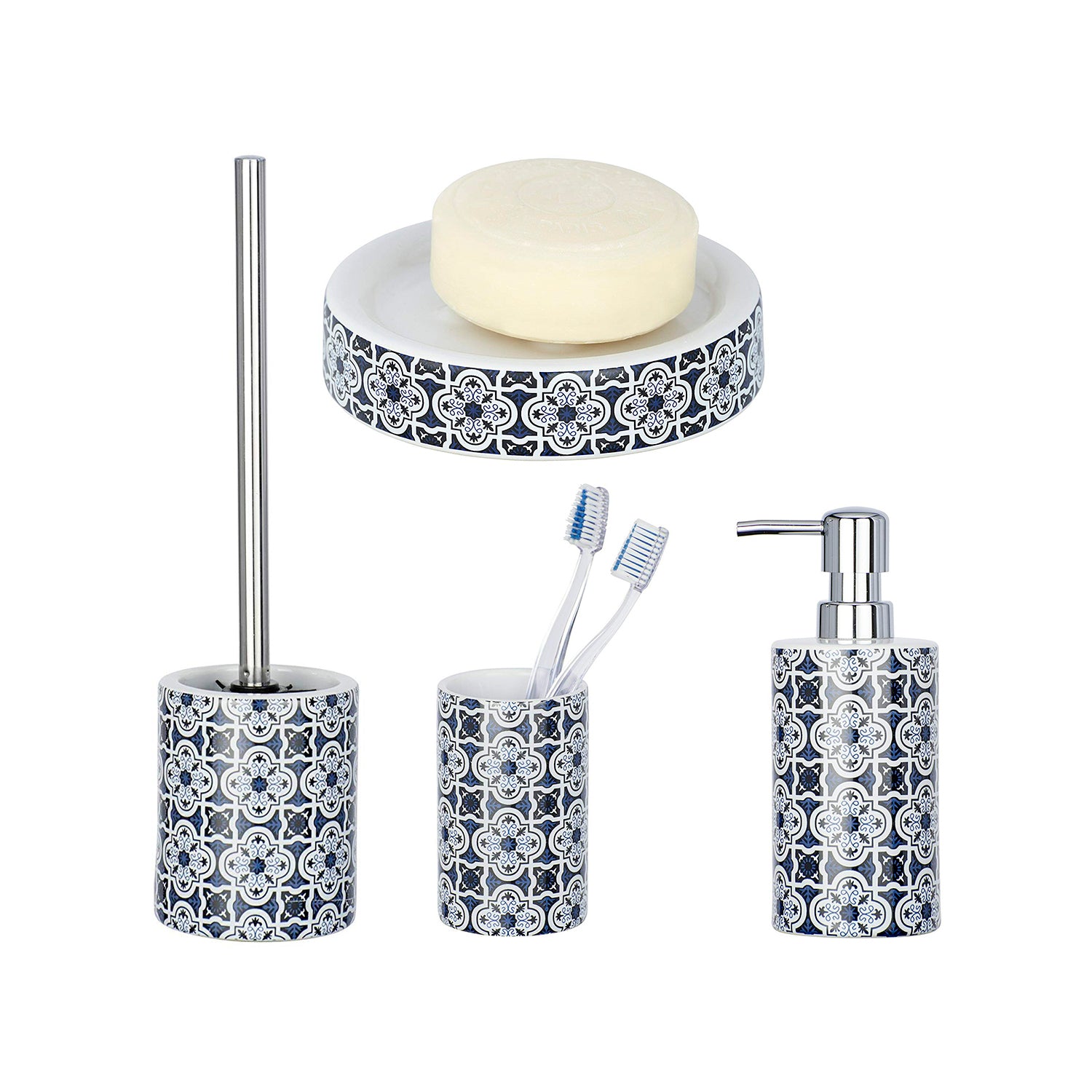 immagine-1-wenko-set-4-accessori-d-appoggio-bagno-murcia-blu-ean-8050043126276