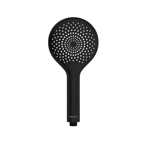 Pommeau de douche économiseur d'eau noir mat Ø 12 cm