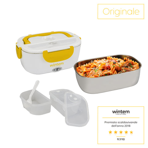 Lunchy Box Chauffe-Plat en Acier Beige