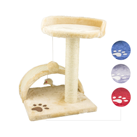 Arbre à chat avec niche Beige 50cm