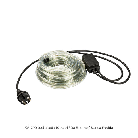 Tube lumineux à LED pour extérieur, blanc, 240 LED, 10 m