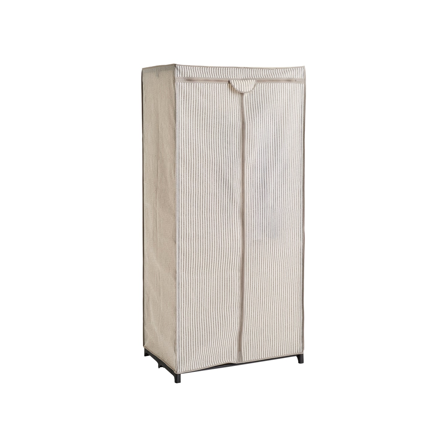 immagine-1-zeller-armadio-in-tessutometallo-beige-75x50x160cm-ean-4003368146560