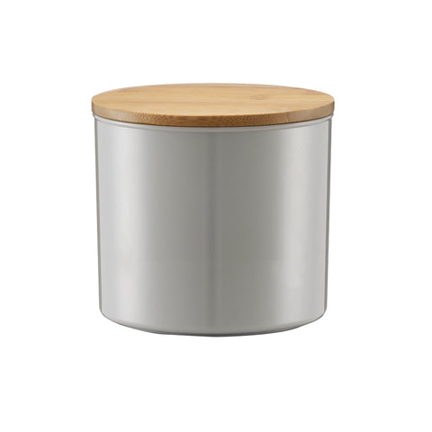 Boîte alimentaire en bambou grise D. 12,5x12cm