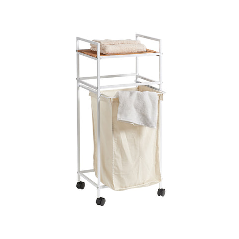 immagine-1-zeller-carrello-portabiancheria-in-bamboo-bianco-ean-4003368187211