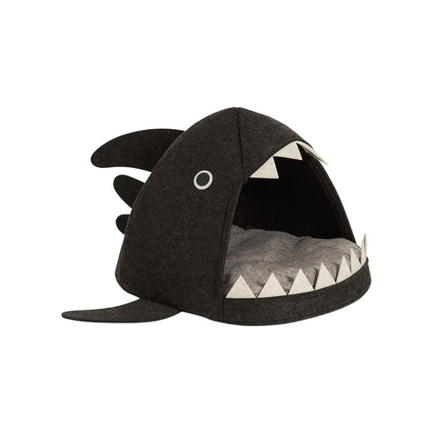 Niche pour Chien en Feutre Requin Anthracite 45x38x34cm