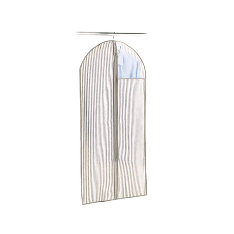 Housse à vêtements en tissu avec fenêtre beige
