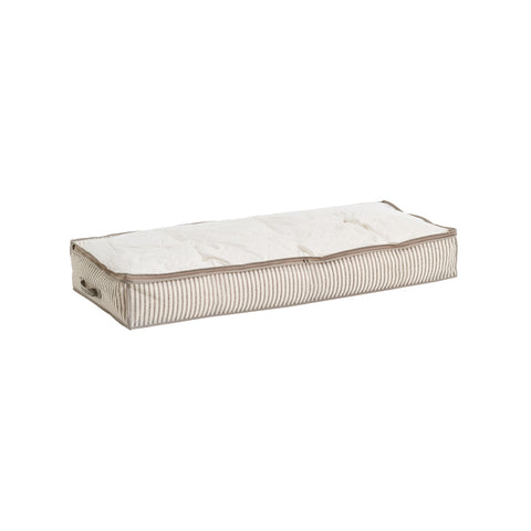 Boîte de Rangement Stripes en Tissu Beige