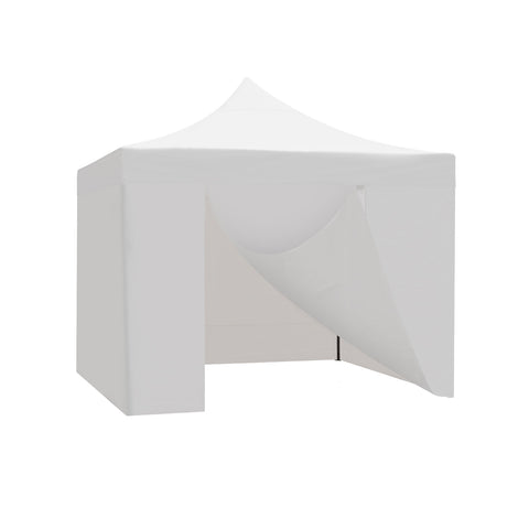 Tonnelle avec bâches rétractables blanches 3x3m