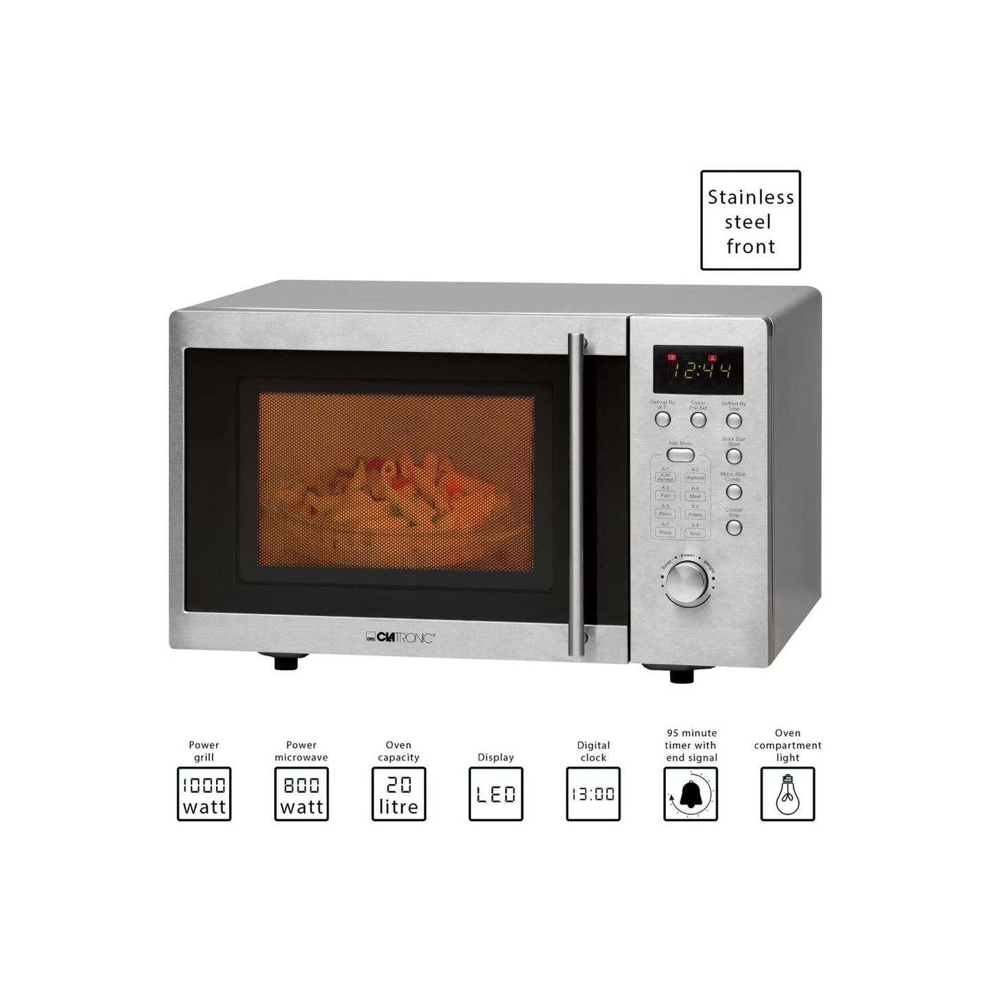 immagine-2-clatronic-forno-a-microonde-in-acciaio-inox-da-20l-800w-mwg-778-u-ean-4006160531305