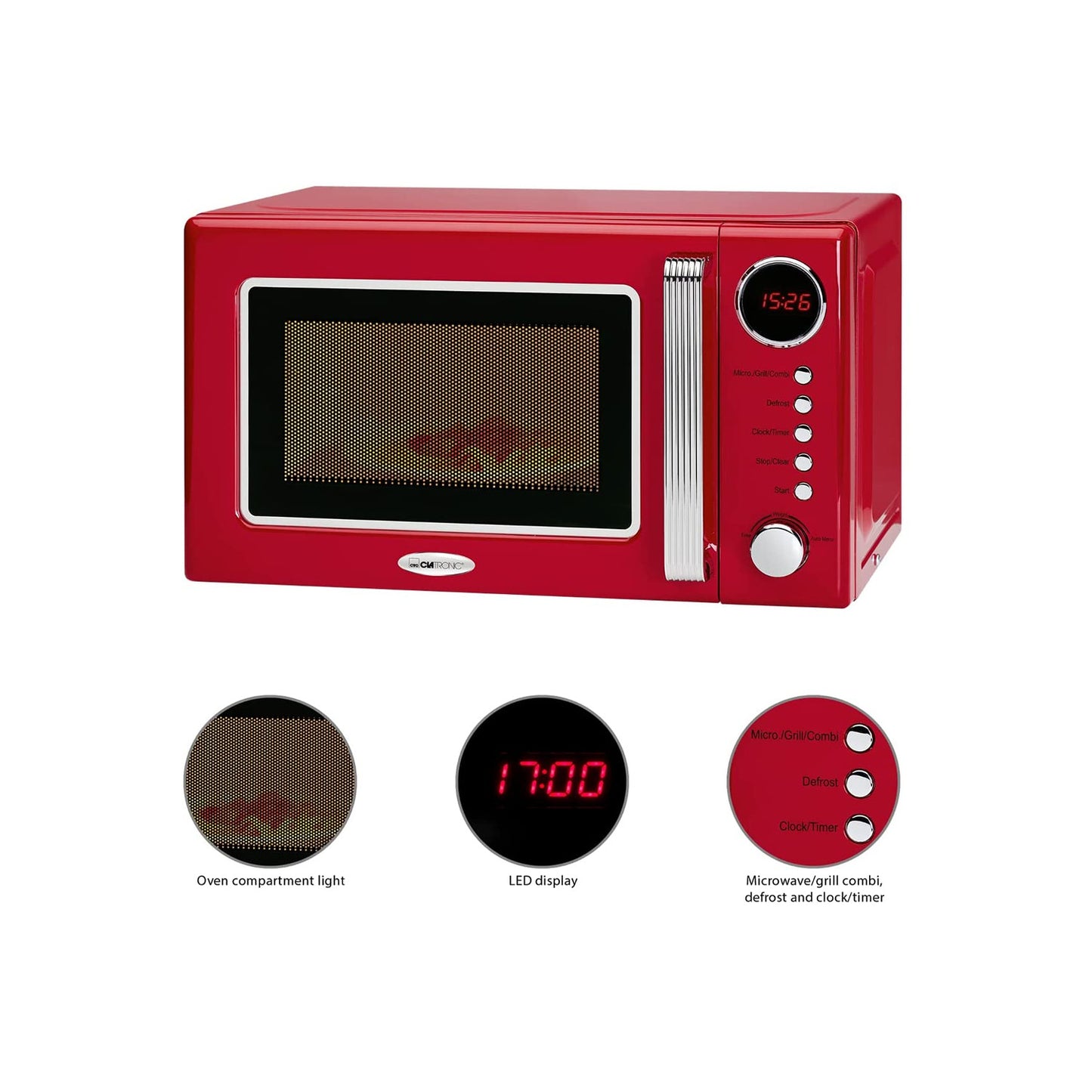 immagine-2-clatronic-forno-a-microonde-rock-da-20l-1000w-rosso-mwg-790-ean-4006160531497