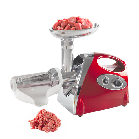 Tritacarne E Passapomodoro Con Spirale In Metallo E Accessori 1200w