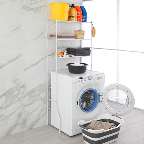 immagine-2-feridras-scaffale-sopra-lavatrice-a-3-ripiani-in-metallo-bianco-2636x66x177cm-ean-8056471550614