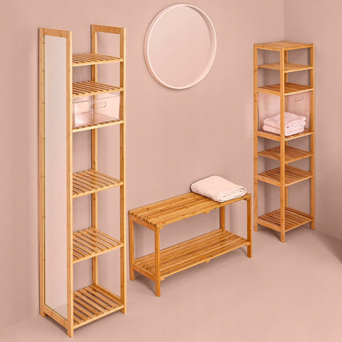 immagine-2-five-simply-smart-scaffale-a-colonna-in-bambu-con-5-ripiani-e-specchio-ean-3560237554785