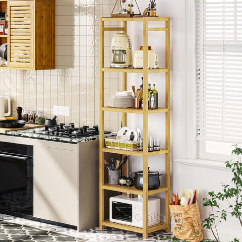 immagine-2-five-simply-smart-scaffale-a-colonna-in-bambu-con-6-ripiani-mensole-ean-3560239680444