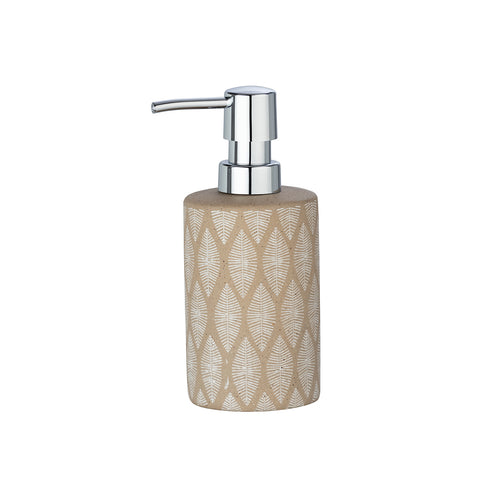 immagine-2-wenko-dispenser-per-sapone-in-ceramica-beige-300ml-ean-4008838266366