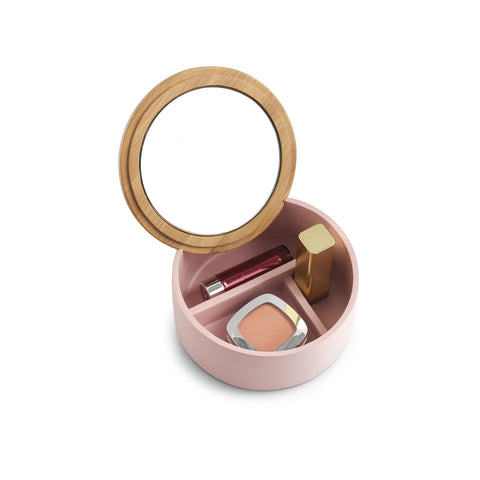 immagine-2-zeller-specchio-portagioie-rotondo-in-poliresina-rose-ean-4003368187358