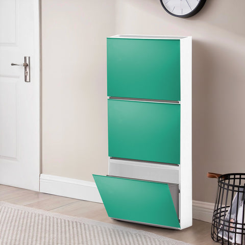 immagine-3-belli-e-forti-scarpiera-liscia-a-parete-16x515x39cm-verde-ean-8001499307061