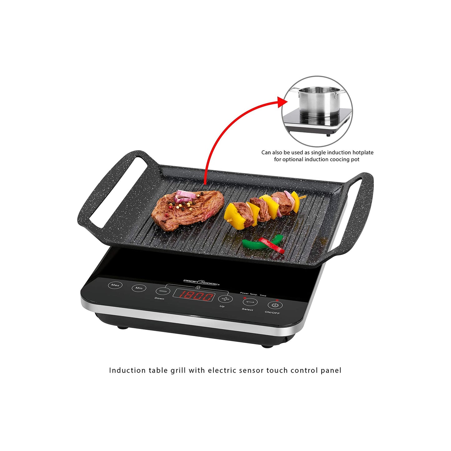 immagine-3-clatronic-barbecue-da-tavolo-ad-induzione-con-sensore-touch-proficook-pc-itg-1130-ean-4006160011302