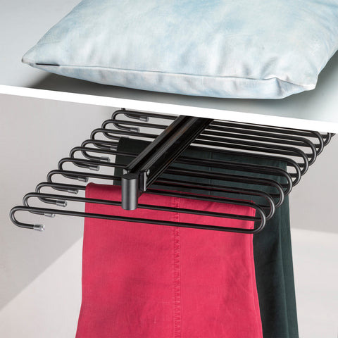 immagine-3-emuca-portapantaloni-estraibile-per-armadio-con-11-grucce-in-acciaio-nero-ean-8432393288154