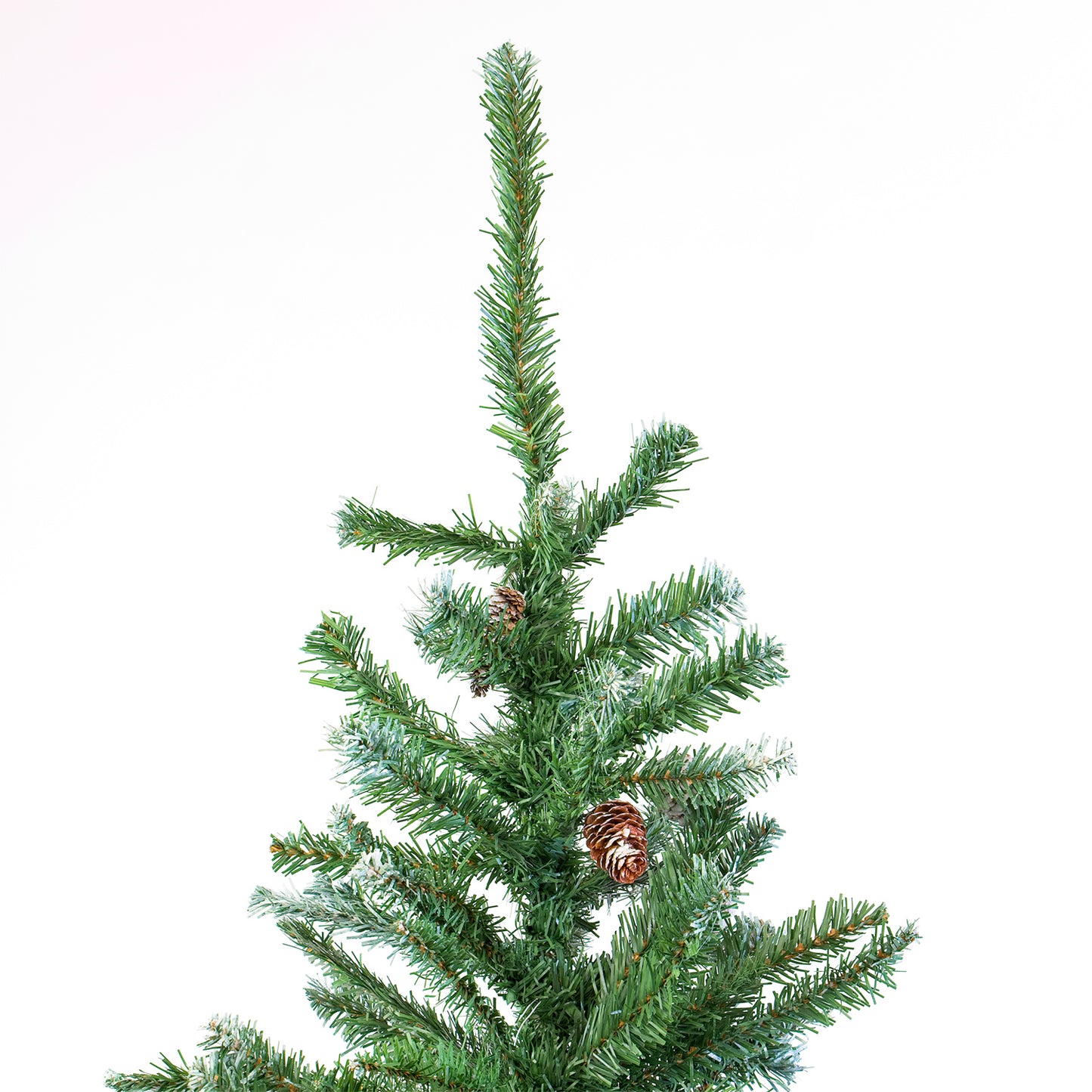 immagine-3-euronatale-albero-di-natale-da-210cm-580-rami-punte-innevate-con-pigne-e-base-in-metallo-ean-8019959014459