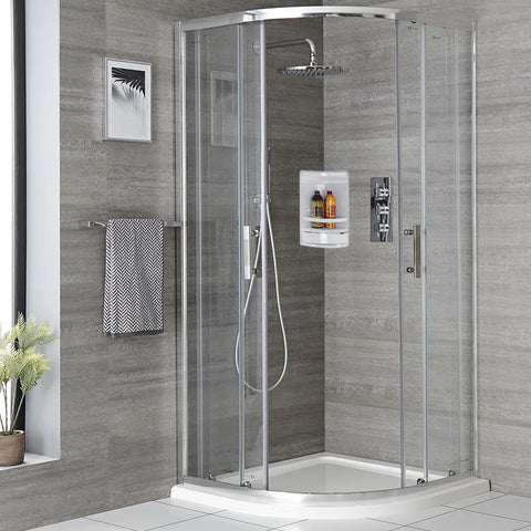 immagine-3-feridras-angoliera-per-doccia-a-2-ripiani-con-cassetto-in-plastica-bianco-20x20x41cm-ean-8033237844217