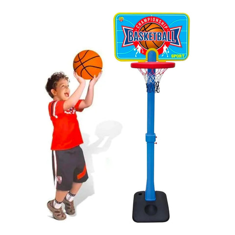 immagine-3-giaquinto-canestro-basket-con-piatana-regolabile-da-136-a-182-cm-e-palla-inclusa-ean-8056448000609