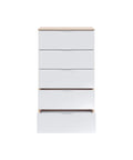 immagine-3-habitdesign-mobile-a-5-cassetti-roverebianco-60x40x110cm-ean-8423490266244