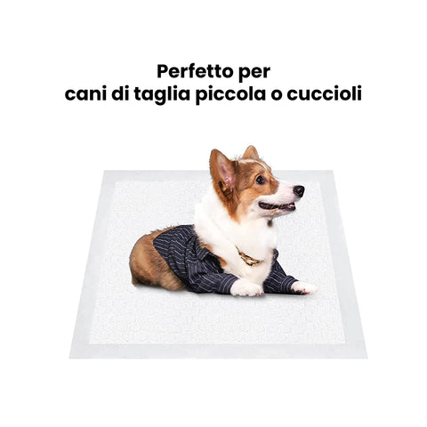 Tappetini addestramento cani piccoli e cuccioli - Soluzione igienica domestica 50x40cm per cani taglia piccola